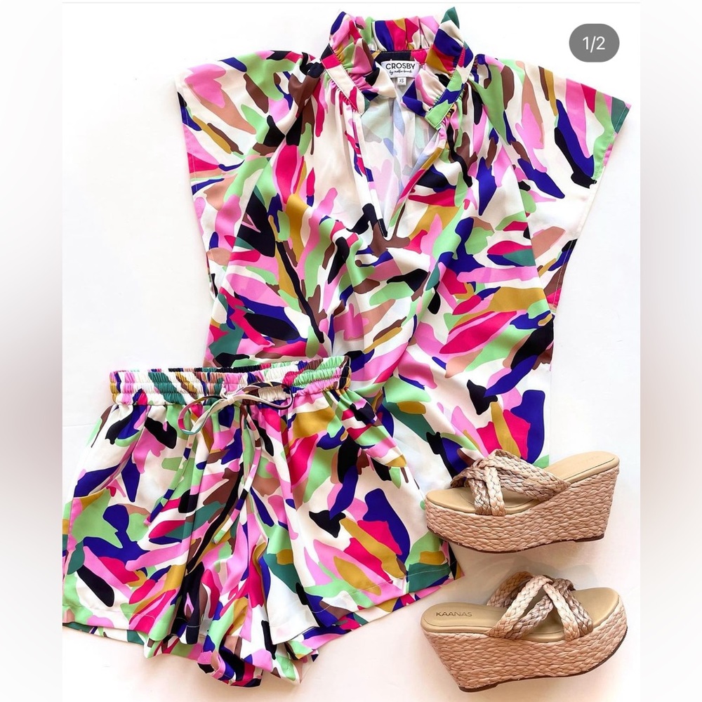 Crosby by Mollie Burch Sunset Palms set - Size XS